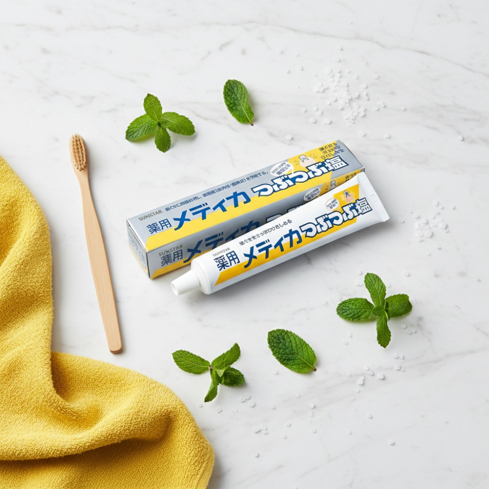 일본 소금치약 썬스타 츠부츠부시오 잇몸 케어 효과는 어떨까?